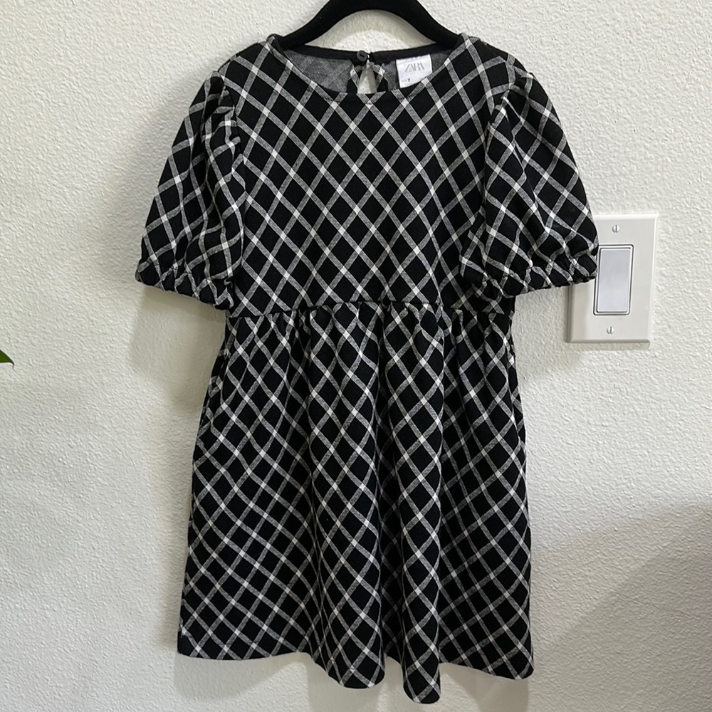 ZARA plaid dress size 7 - Picture 3 of 6